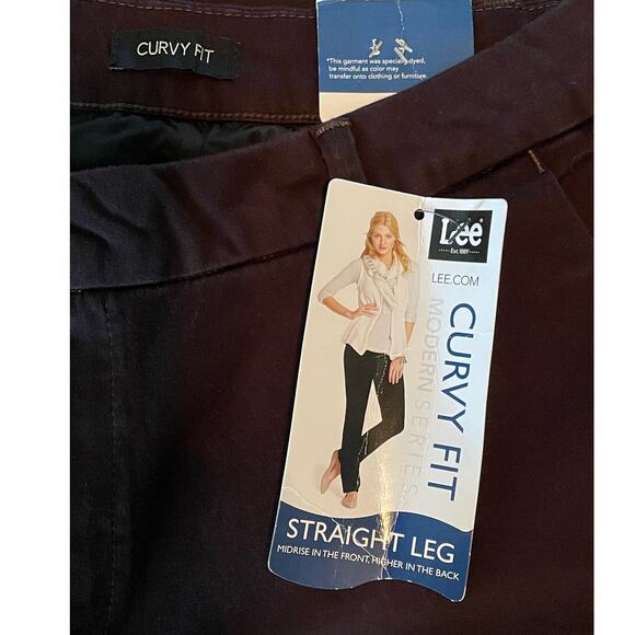 Lee Curvy Fit Brown Straight Leg Pant size 10 New with Tags - Picture 2 of 9